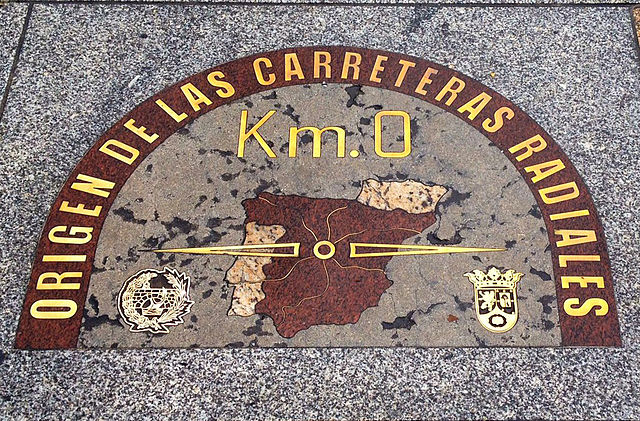 Km 0, origen de la red de carreteras de España