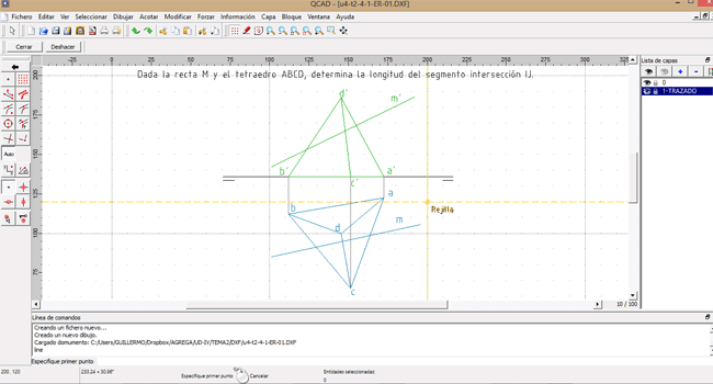 Qcad. Ejercicios